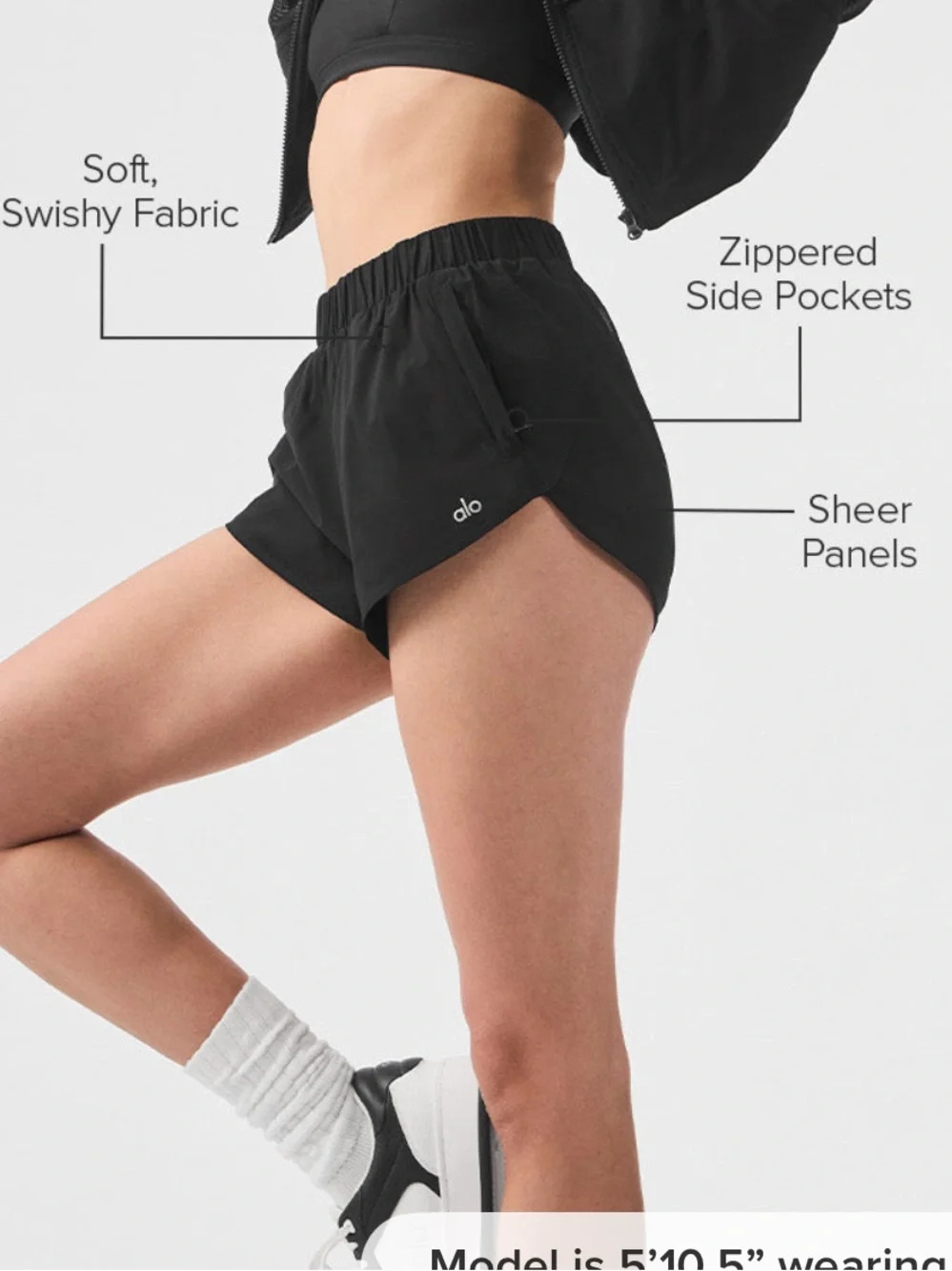 Alo black dolphin playmaker short L